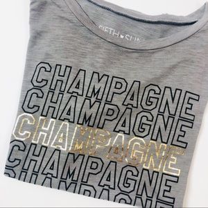 Fifth Sun Champagne Graphic T-shirt Size S